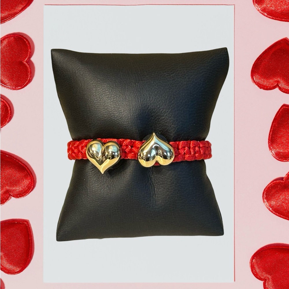 Valentine’s Day, Love, Romance, two hearts, adjustable bracelet gift for her